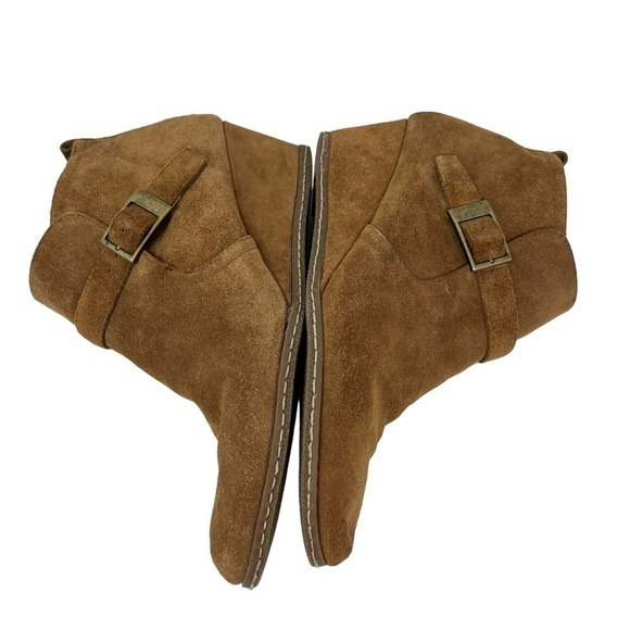 Franco Sarto Anita Women’s Booties Size 10 M Copper Brown Casual Side Zip Buckle - Picture 7 of 14